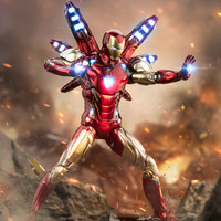 ZD Original Avengers4 Tony Stark LED Iron Man MK85 2.0 Infinity Saga Action Figure Collection Model Toys Children Birthday Gifts