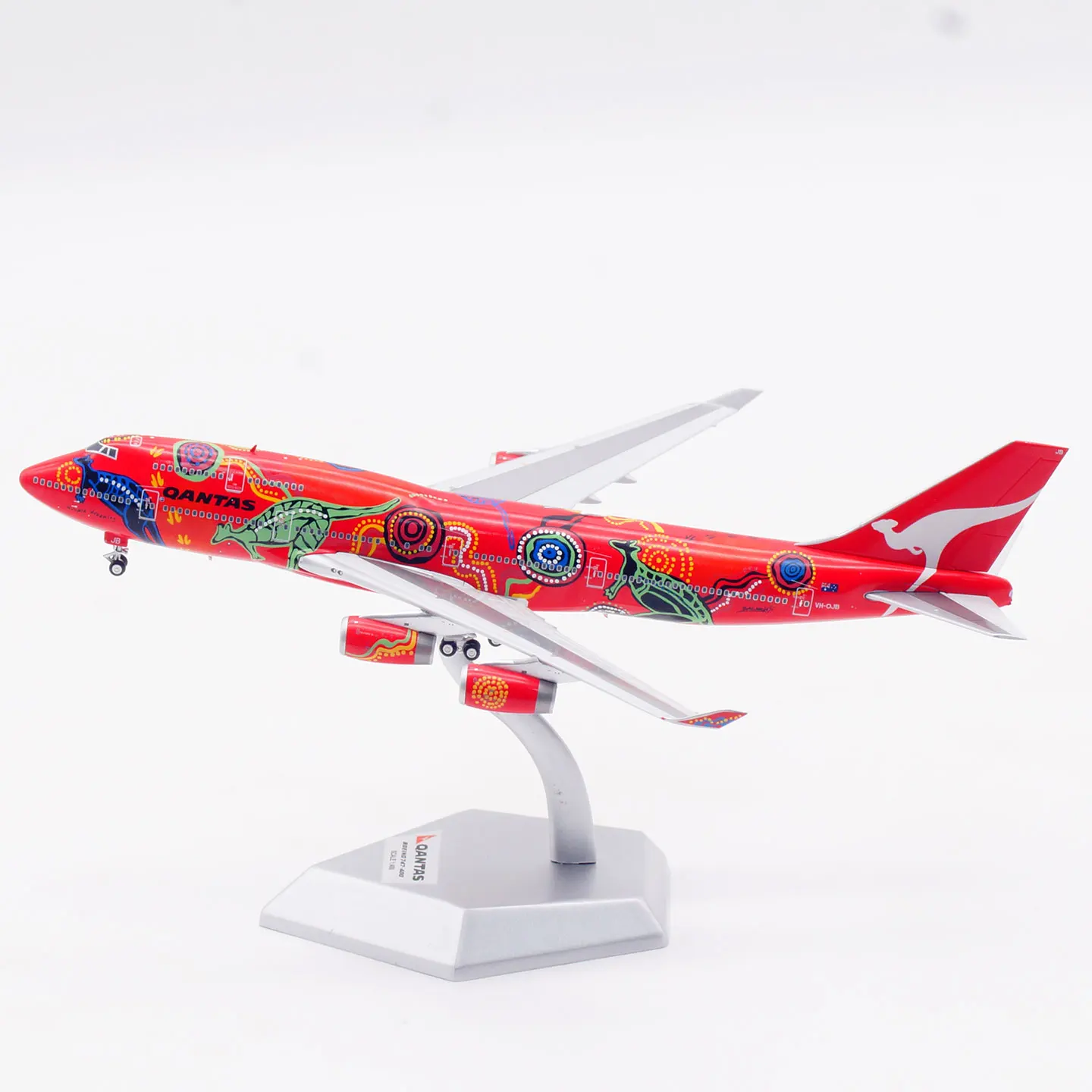 B616502 سبيكة تحصيل طائرة هدية HX نموذج 1:400 Qantas الخطوط الجوية بوينغ B747-400 دييكاست نموذج طائرة VH-OJB مع حامل