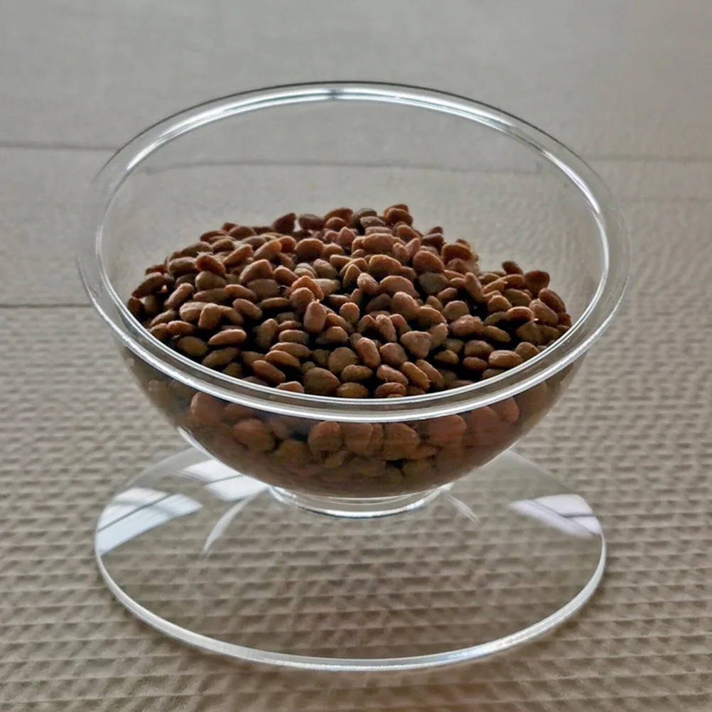 

Acrylic Pet Bowl Durable Elevated Feeding Bowl Cervical Support Water Food Container Low Center Gravity Stable Design For Cats