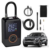 Air Compressor Portable 130 PSI Portable LED Tire Inflator Motorcycle Air Pump For Car Bike Auto Truck Road Outdoor Balloon Ball