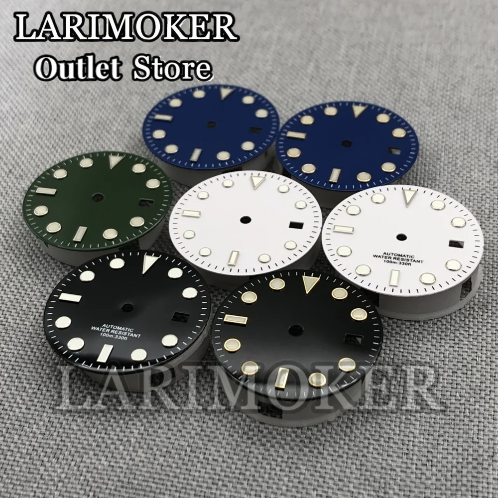 LARIMOKER 31.5mm Dial Face Gold Edge fit NH35 NH36 movement Luminous Index Watch Accessories