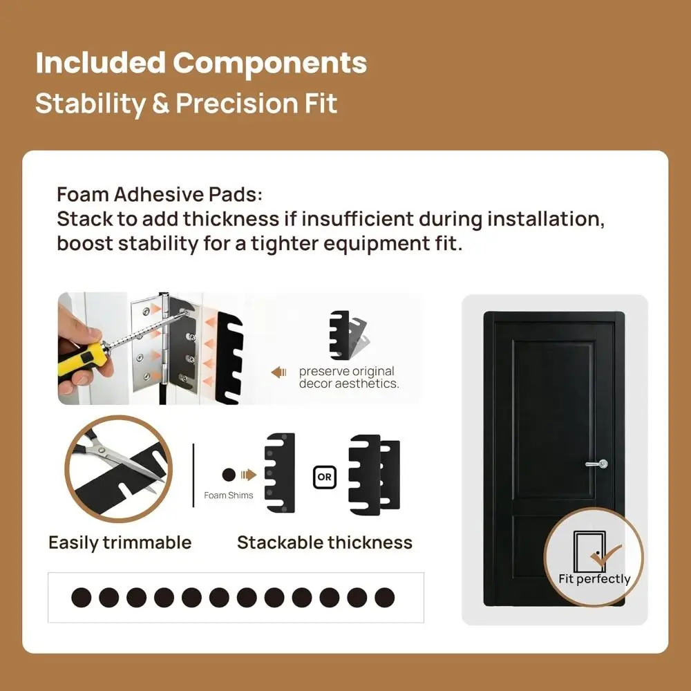 5pcs Thickness Adjustable Door Hinge Shims Furniture Leveling Durable Hinge Spacers Waterproof Spacing Spacer Hardware