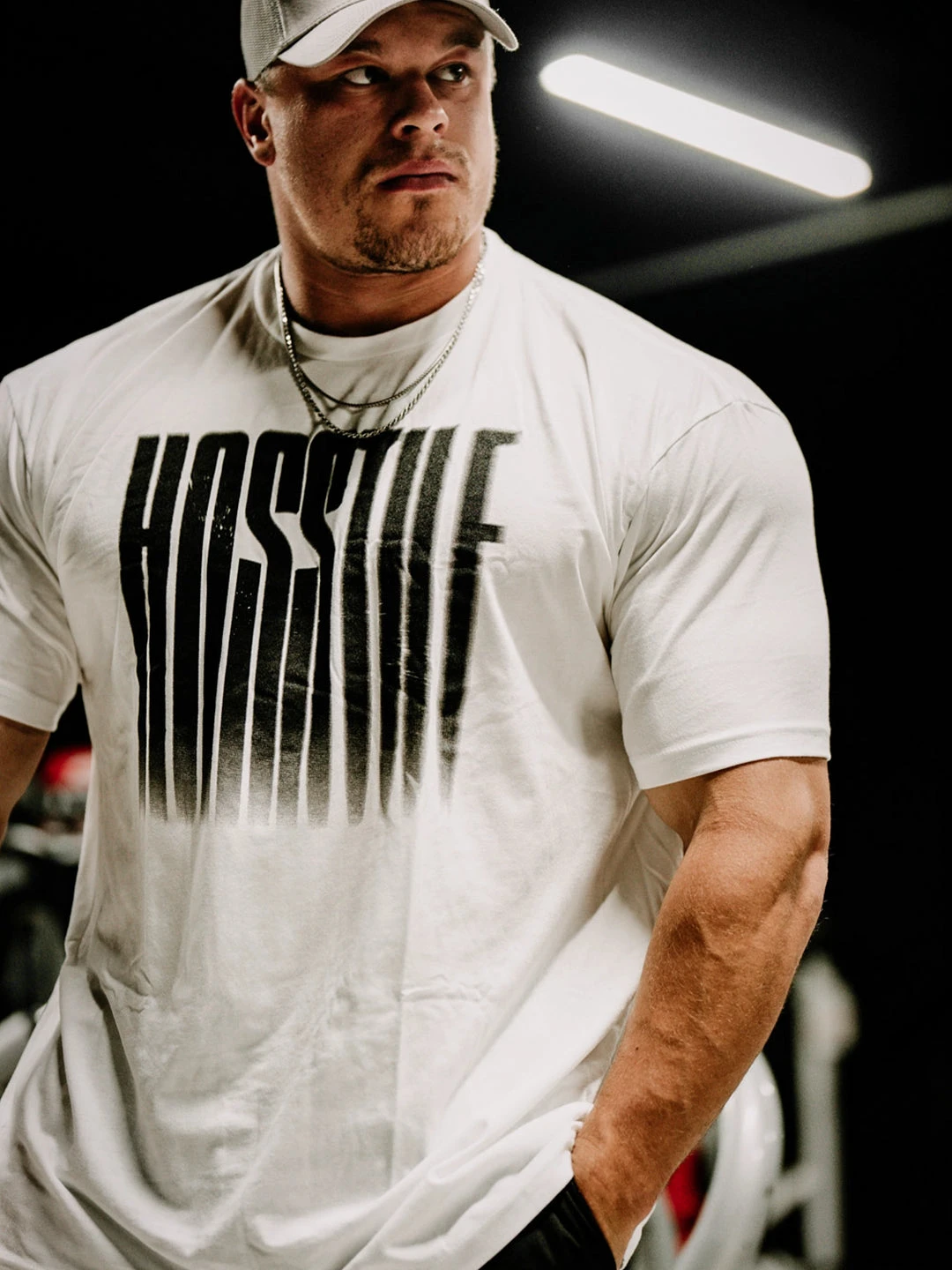 GRAVITY TEE - Hosstile _ Men's Gym GYM Graphic Cotton Tee Printing High-end Luxury Unisex Style Both of Men and Women