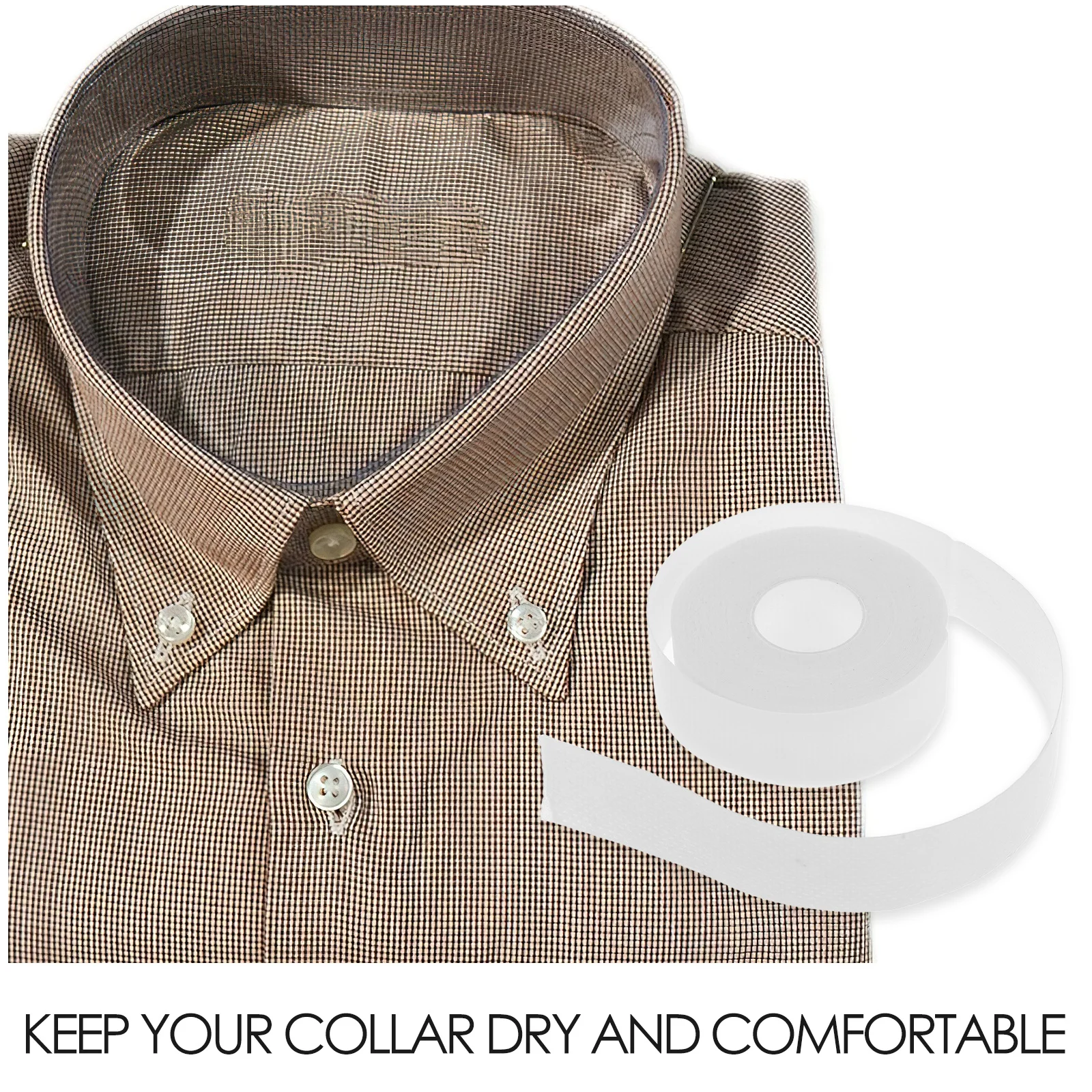 Self-Adhesive Collar Sweat Guards Invisible Absorbent Pads for Men Keeps Shirt Collars Clean and Fresh Collar Sweat
