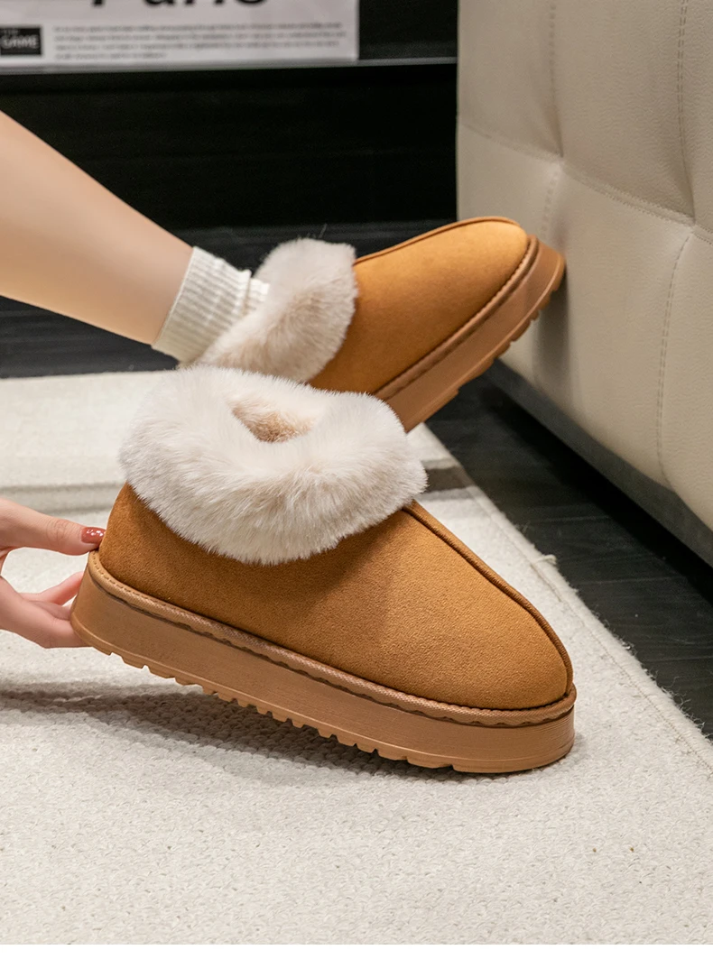 Winter-Slip-On-Hausschuhe für Herren, dicke Memory-Schaum-Sohle, ultraweiches, mit Fleece gefüttert, warme High-Top-Hausschuhe für drinnen und draußen – Detail 10