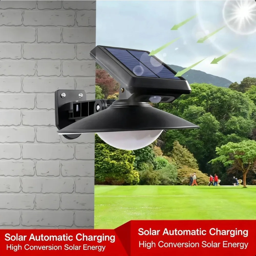 

Солнечный уличный светильник в ретро-стиле с интегрированным датчиком движения, светодиодный, для наружного освещения, настенный, для сада и улицы