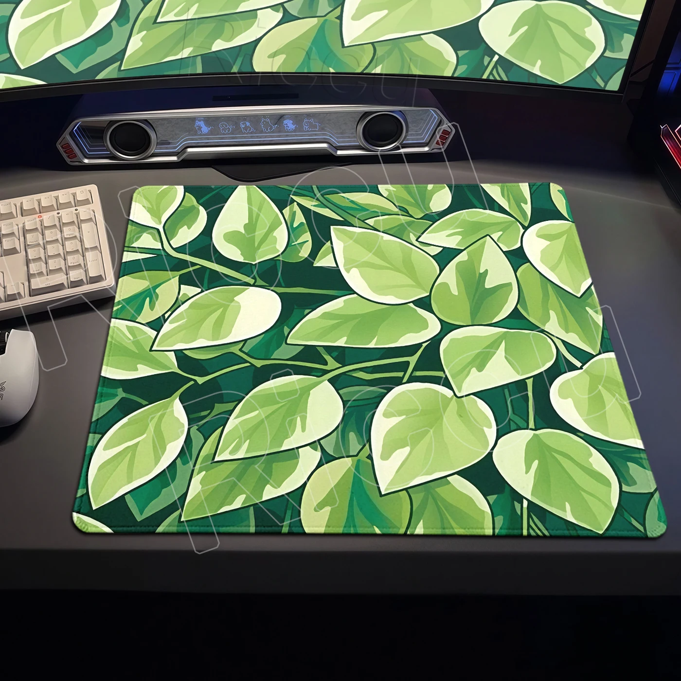 Leaves aesthetics Mouse Pad Gamer Computer Lock Edge Mousepad Playmat Carpet Office Non-Slip PC Mice Pad Plant Themed Mouse Mat