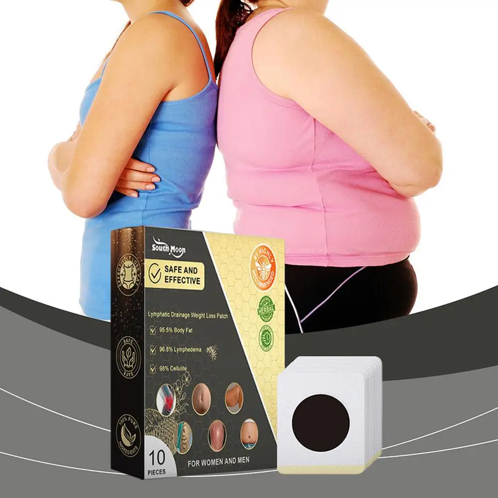 10Pcs/Bag Bee Patches Promote Circulation Weight Loss Belly Slimming Patch Relieve Stress for Lymphatic Detoxification