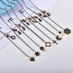 Fashion Women's Glasses Chain Anti-lost Black Sunglasses Lanyard Mask Strap Holder Neck Cord Hang On Neck Eyewear Accessoire