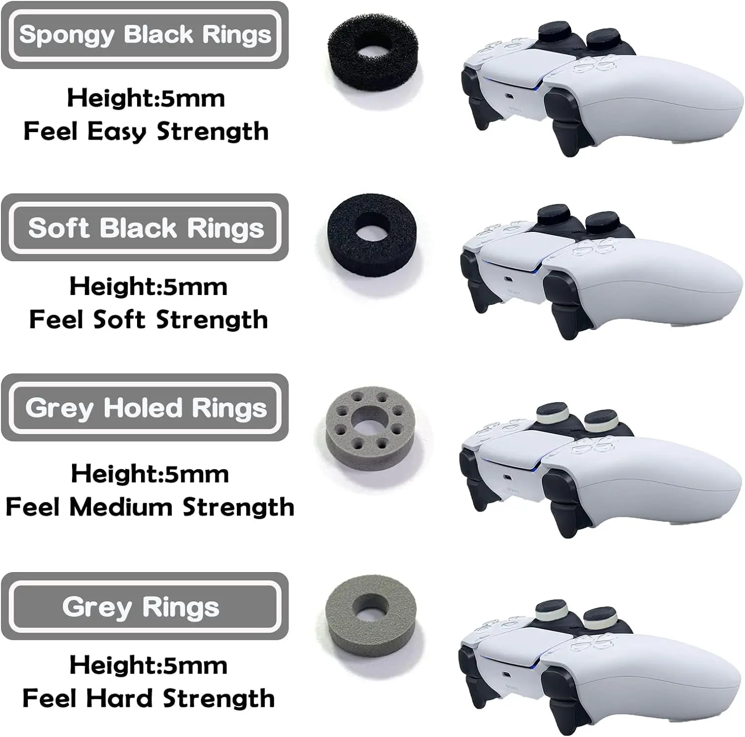 8 Stuks Precisie Ringen Assist Motion Control Voor Ps4, Ps5, Xbox One, Xbox Serie X, Switch, Switch Pro
