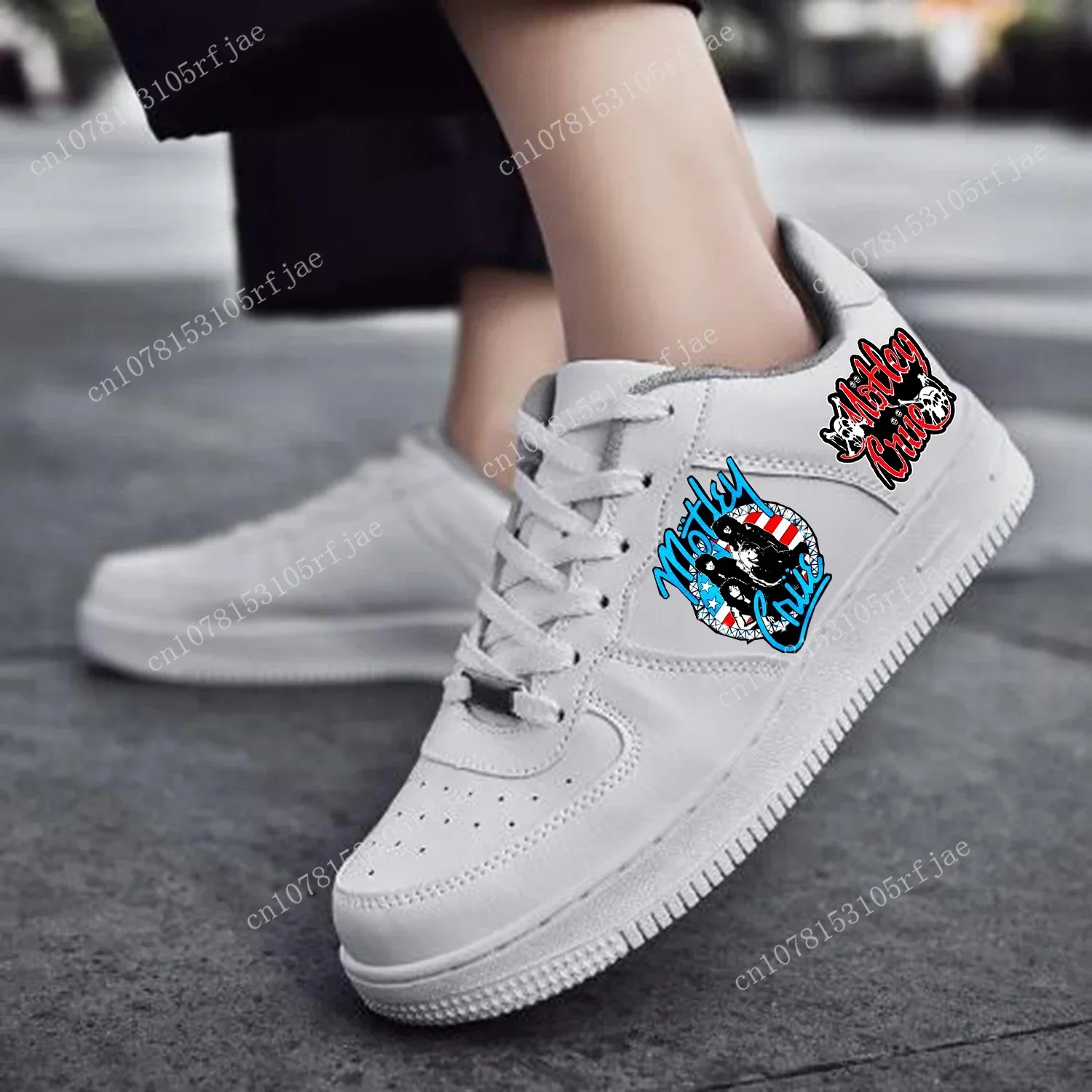 Band 80S Metal Vintage Af Basketbal C-Crue Heren Dames Tiener M-Motley Sportflats Dwingen Sneakers Kant Mesh Aangepaste Schoenen