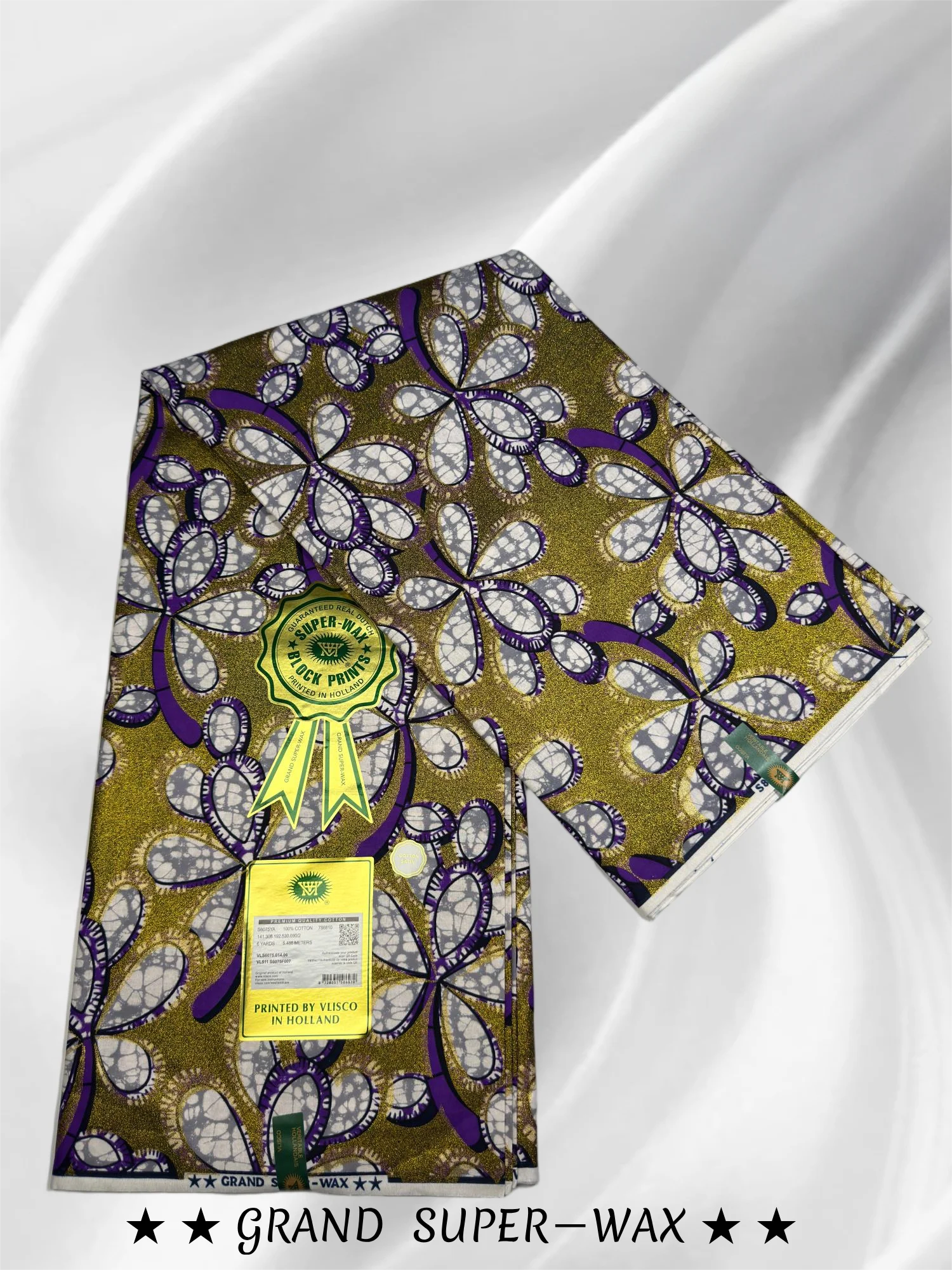 

Hot Sale Cotton Soft Batik High Quality Original Guarantee Veritable African Real Wax Fabric Nigerian Women's Pure Cotton Batik