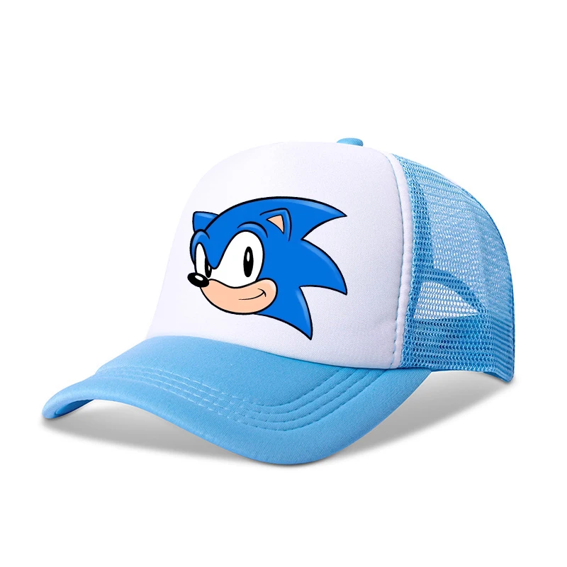 Sonics – casquette de Baseball pour garçons et filles, chapeau en maille respirante pour Sports de plein air, dessin animé mignon, bonnet de soleil réglable, cadeaux d'anniversaire