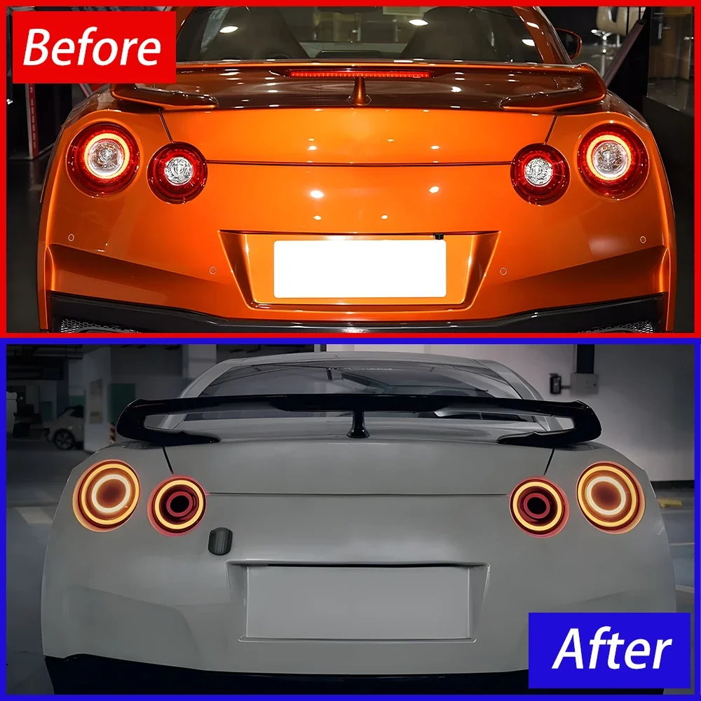 Car Taillights Assembly for Nissan Gt-R 2007-2023 Auto Rear Back Lamps New Upgrade Led Fog Brake Turn Signal Tool Accessories