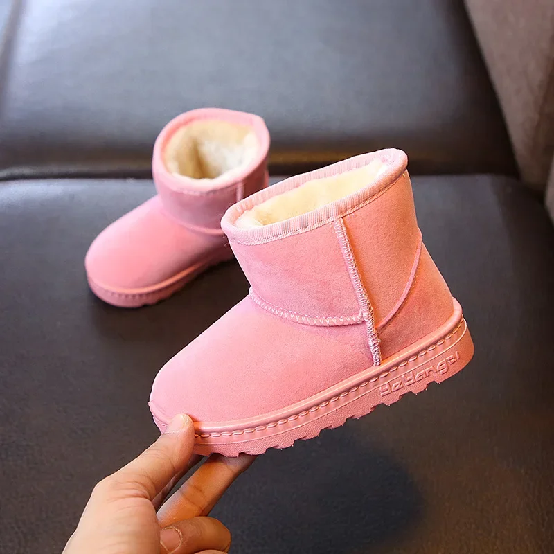 2022 Winter New Baby Short Boots Children Suede Non slip Cotton Shoes Snow Boots Warm kids shoes chaussures casual shoes