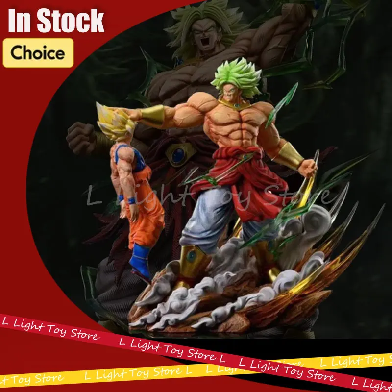 25cm Dragon Ball Broli Vs Goku Anime Figures Super Saiyan Broly Goku Action Figurine Statue Fullpower Figures Gk Pvc Model Toys