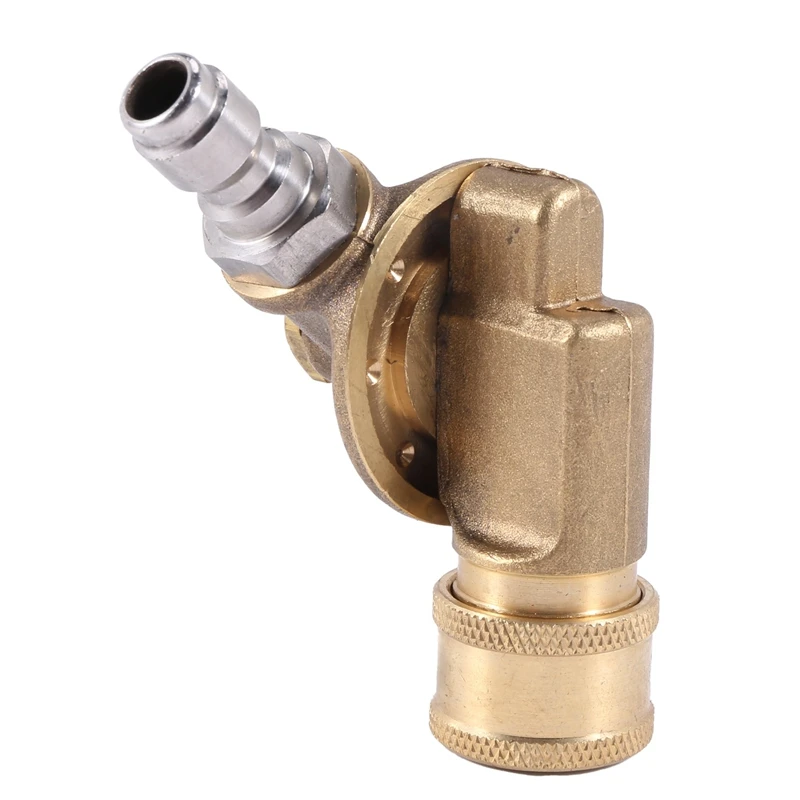BB Coupler for Pressure Washer Nozzle, Gutter Cleaner Attachment for Gutter Cleaning, 240 Degree, 4500 Psi, 1/4 Inch Quick