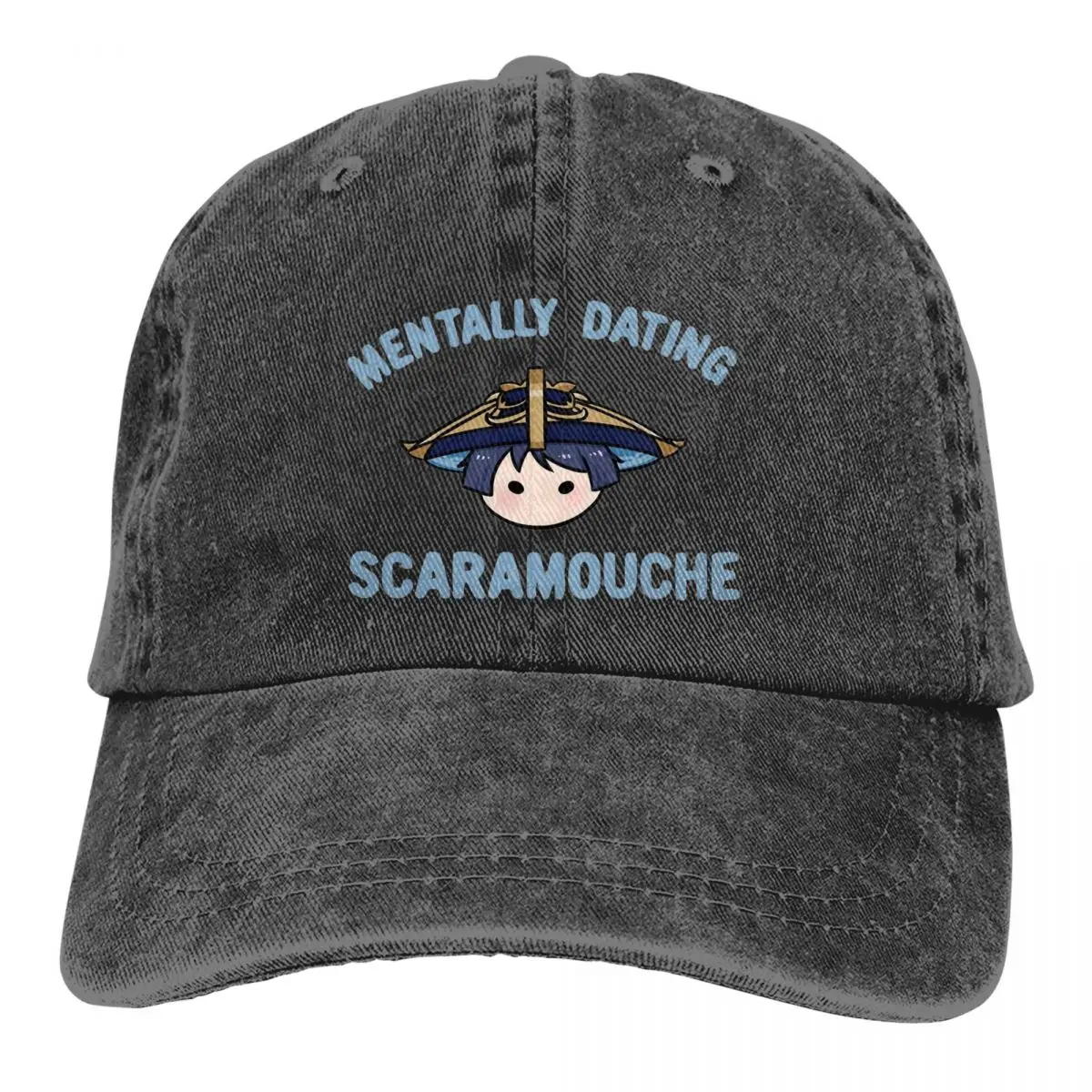 

Mentally Dating Genshin Impact Scaramouche Wanderer Baseball Caps Distressed Cotton Headwear Unisex Style Summer Hats Cap