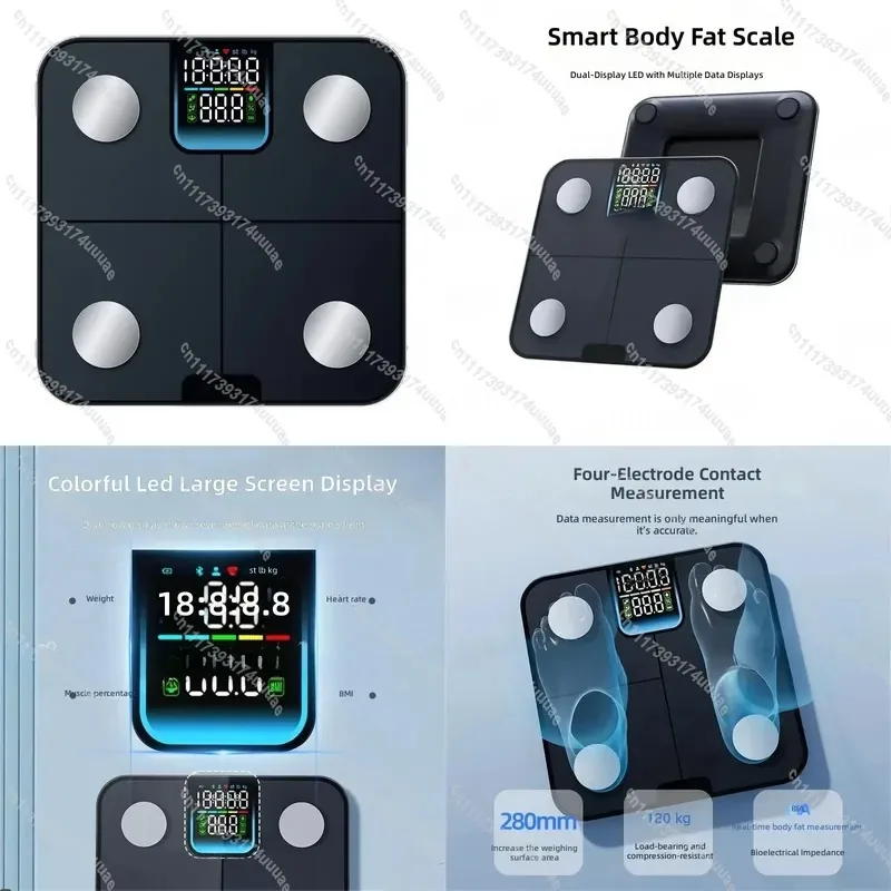 Smart Bluetooth Body Fat Scale High Precision Digital Bathroom Weight Scale Professional Household Health Monitor for BMI