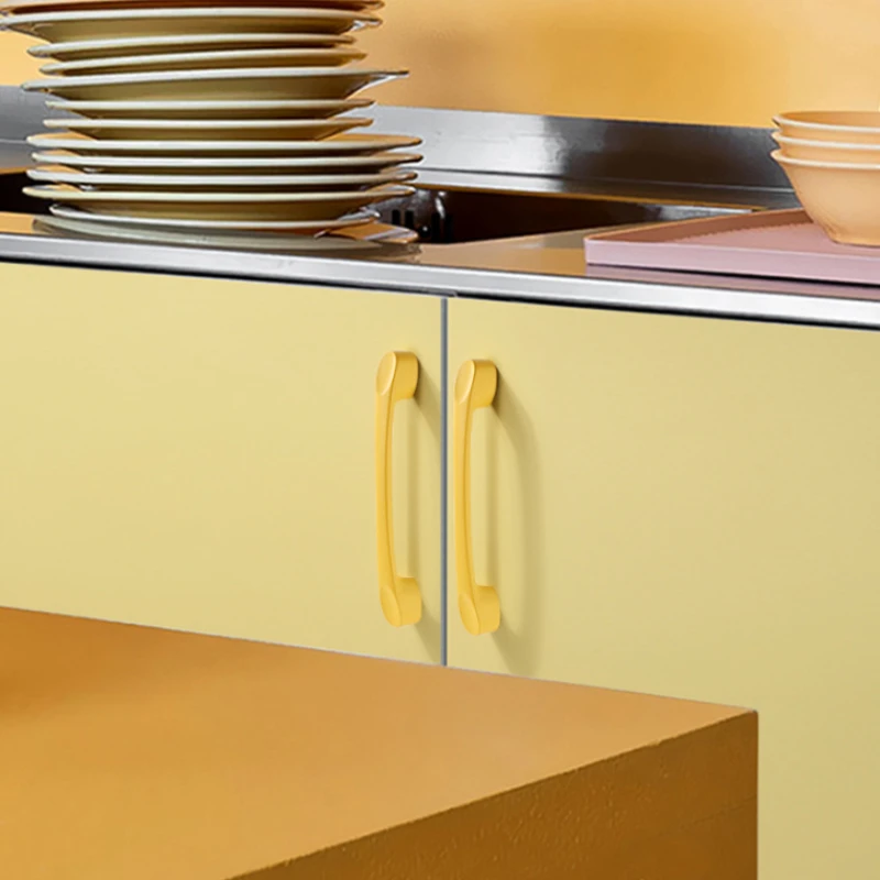 درج خزانة الأثاث مقابض المطبخ لمقبض الخزانة درج الباب الأثاث المطبخ متعدد الألوان الأطفال مقابض الكرتون #6