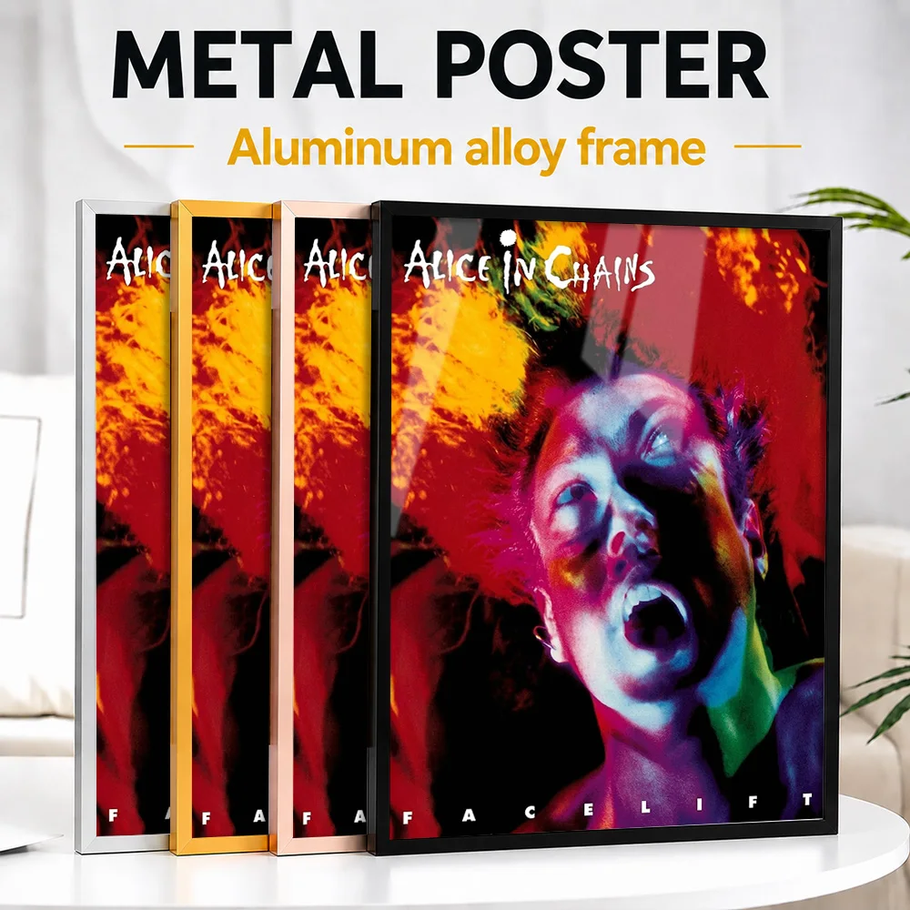Alice In Chains Facelift Album Metal Poster With Aluminum Alloy Frame Personalized Photo Bold Music Style Wall Art For Bedroom