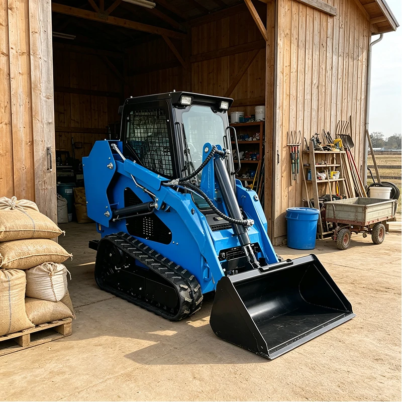 Cab Skid Steer Loader Compact Hydraulic Mini Loader Machine for Material Handling Road Repair Agriculture Landscaping