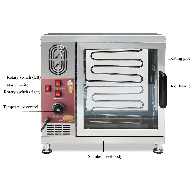 Hungarian Bread Roll Machine Constant Temperature Automatic Rotating Ice Cream Bread Chimney Roll Machine