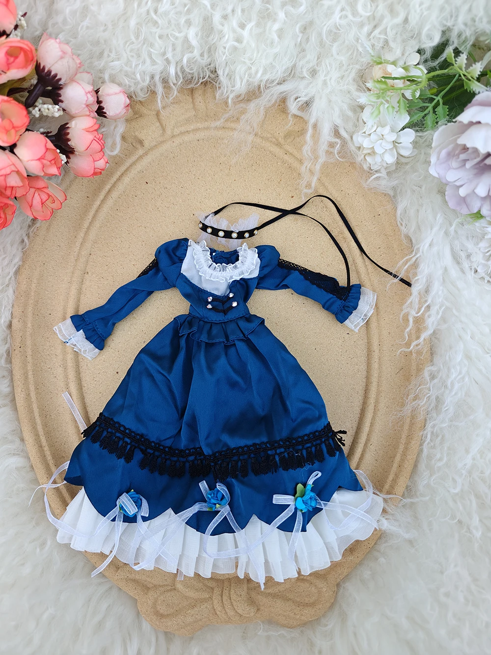 

Одежда для кукол Блайт: синее винтажное платье принцессы, одежда для кукол Блайт OB22 OB24 AZONE, аксессуары для кукол Блайт, платье, одежда для кукол Блайт.