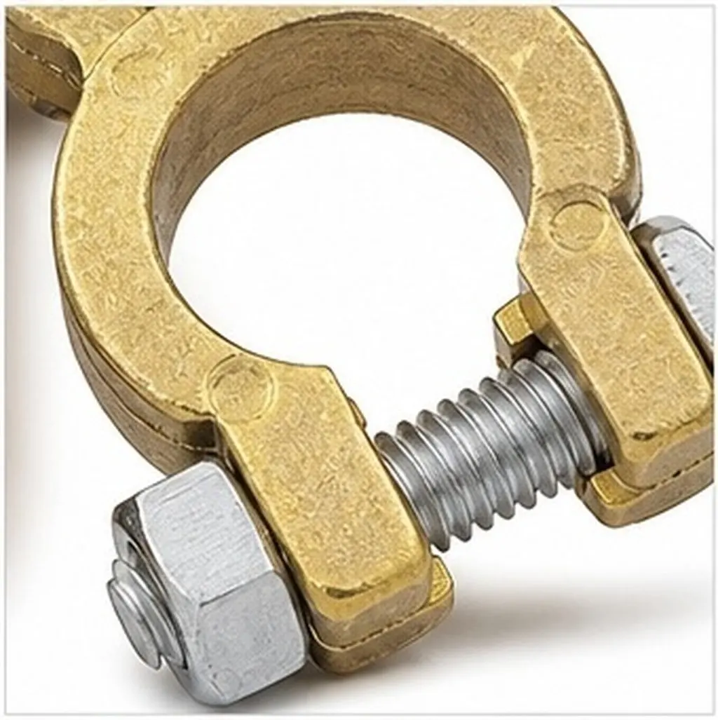 1Pair Battery Terminal Connectors Brass Clamps Quick Release Car Battery Terminal Clamp Connector Vehicle Auto Accessories
