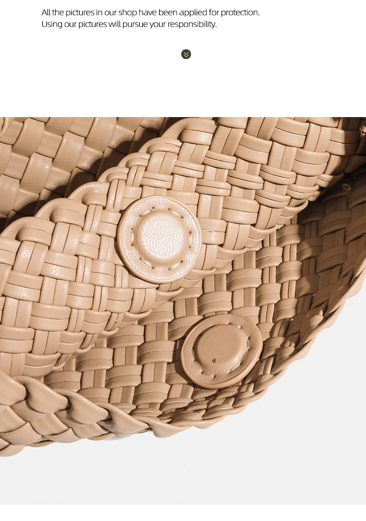 Designer-Tasche Luxus 2024 Damen-Tasche Brandneues Produkt PU Kleine Handgewebte Bucket-Bag Hochwertige Damenhandtasche – Detail 6