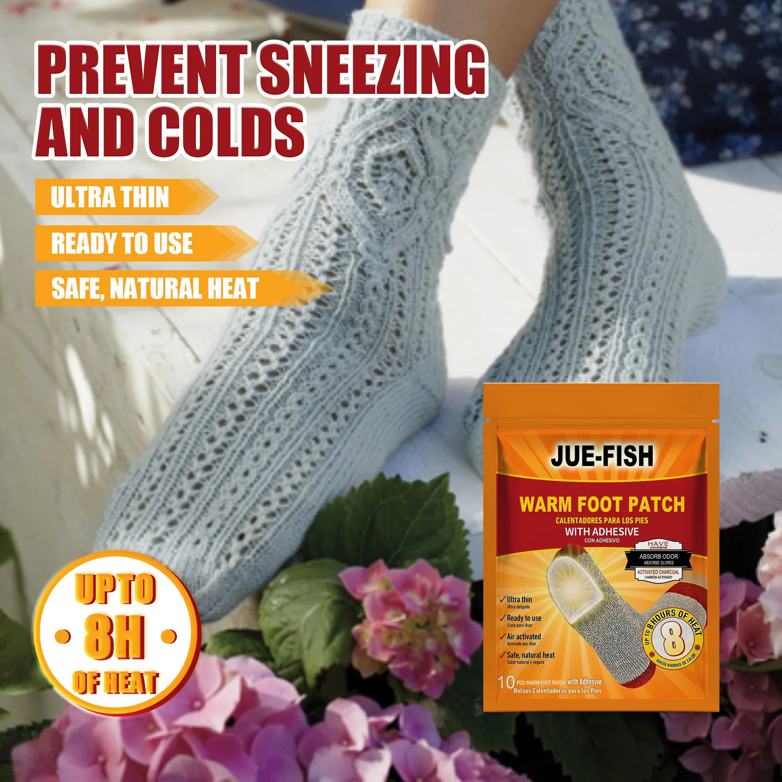 Portable Warm Foot Patch Self-Heating Insole Paste Multipurpose Body Foot Warmer Sticker For Winter