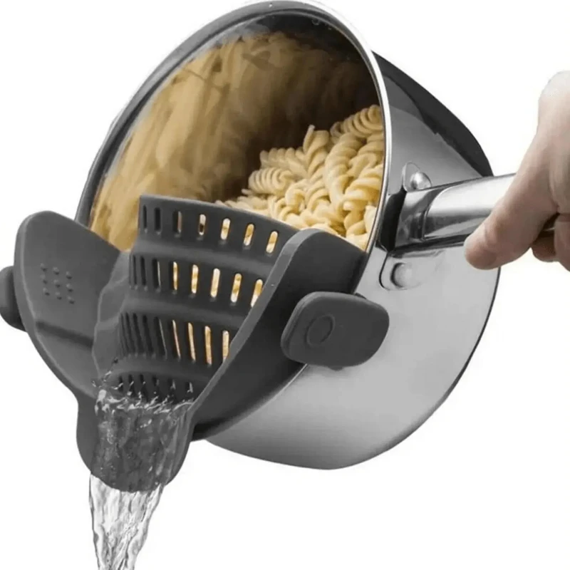 

1pc Adjustable Silicone Clip-on Strainer and Drainer for Pots, Pans, and Bowls, Suitable for Noodles and Pasta Handheld Strainer