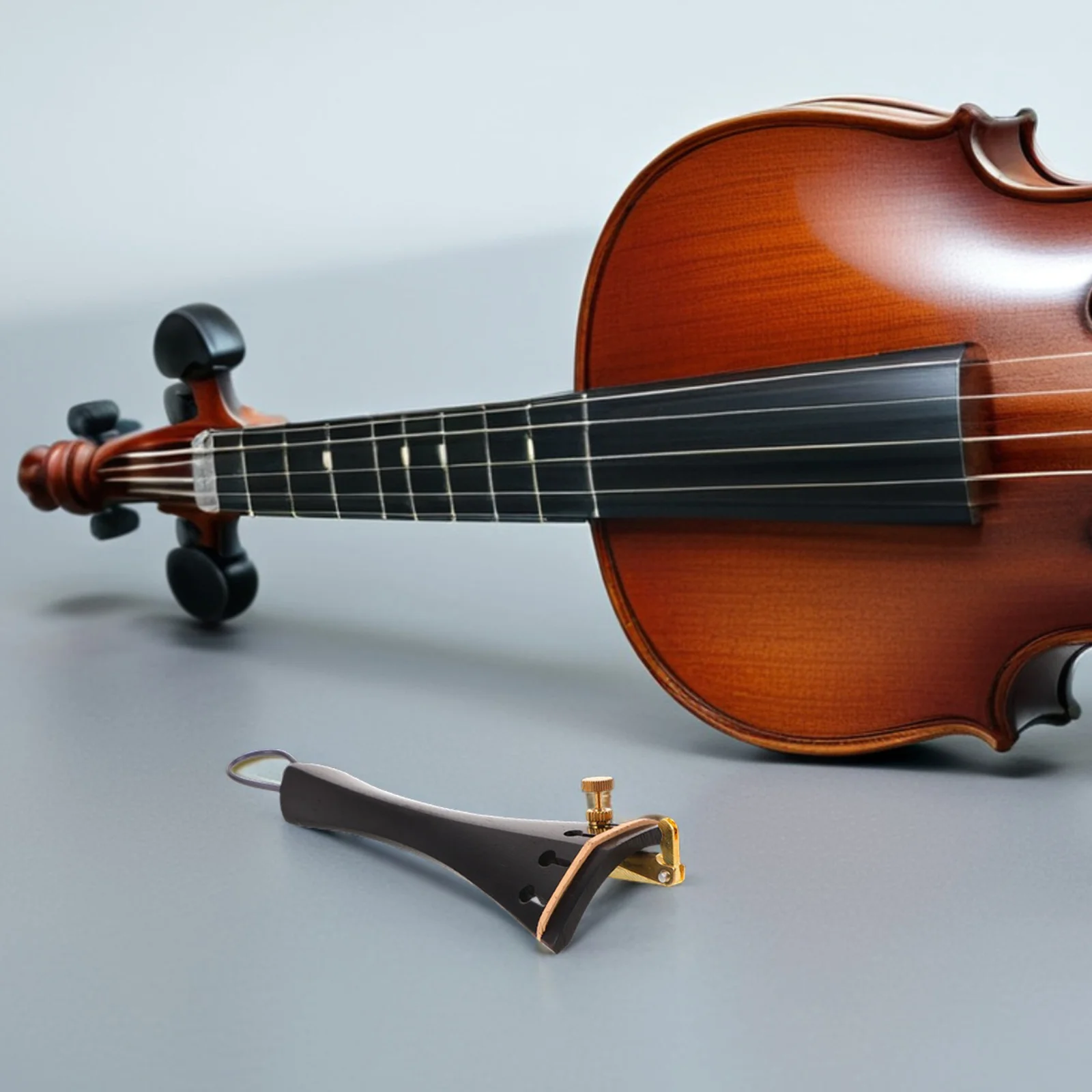 

Fine Tuner Violin Ebony Tailpiece 4 4 Wooden Parts Accessories for Music Instrument Violin Fine Tuners Tailpiece