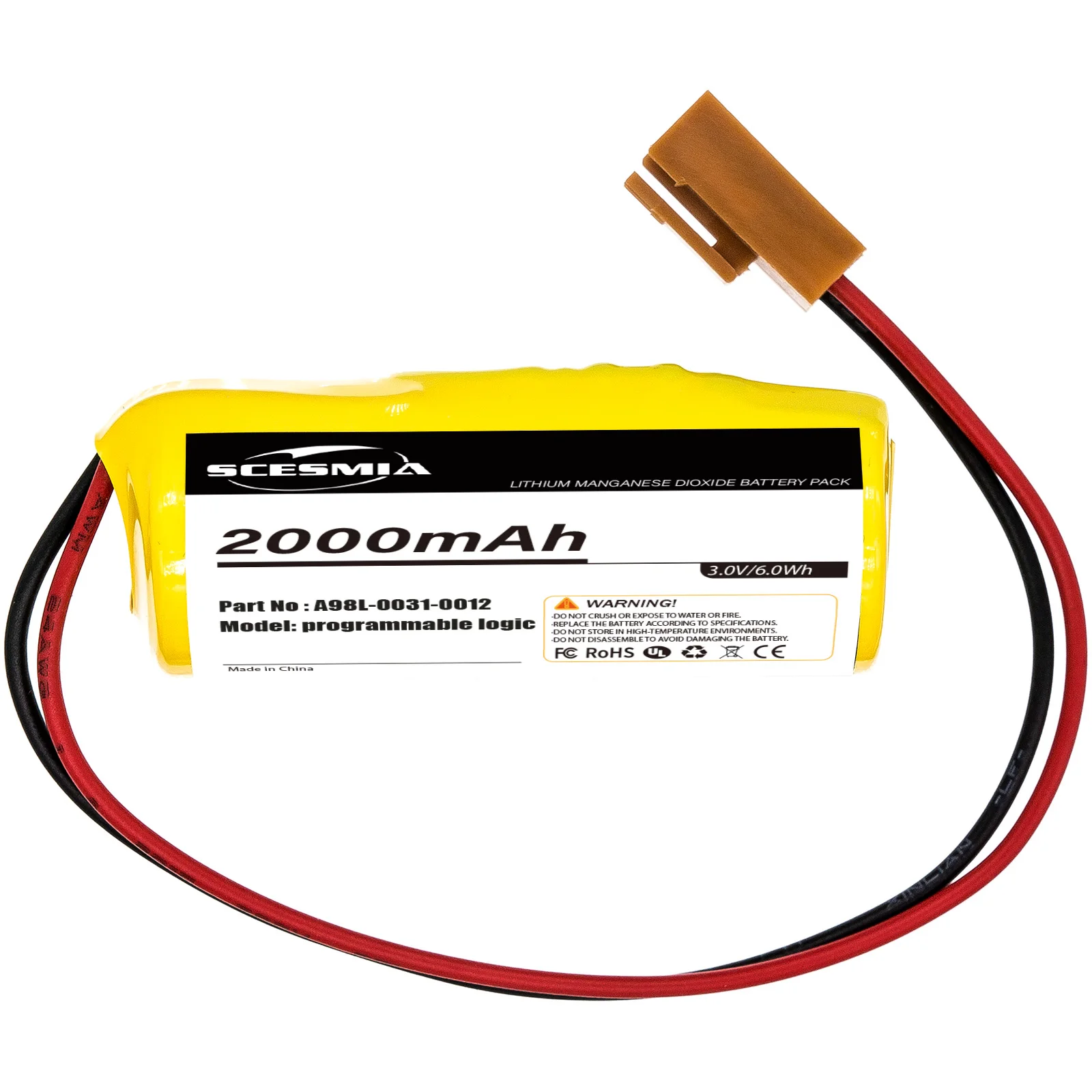 Battery 2000mAh For Fanuc CR8-LHC