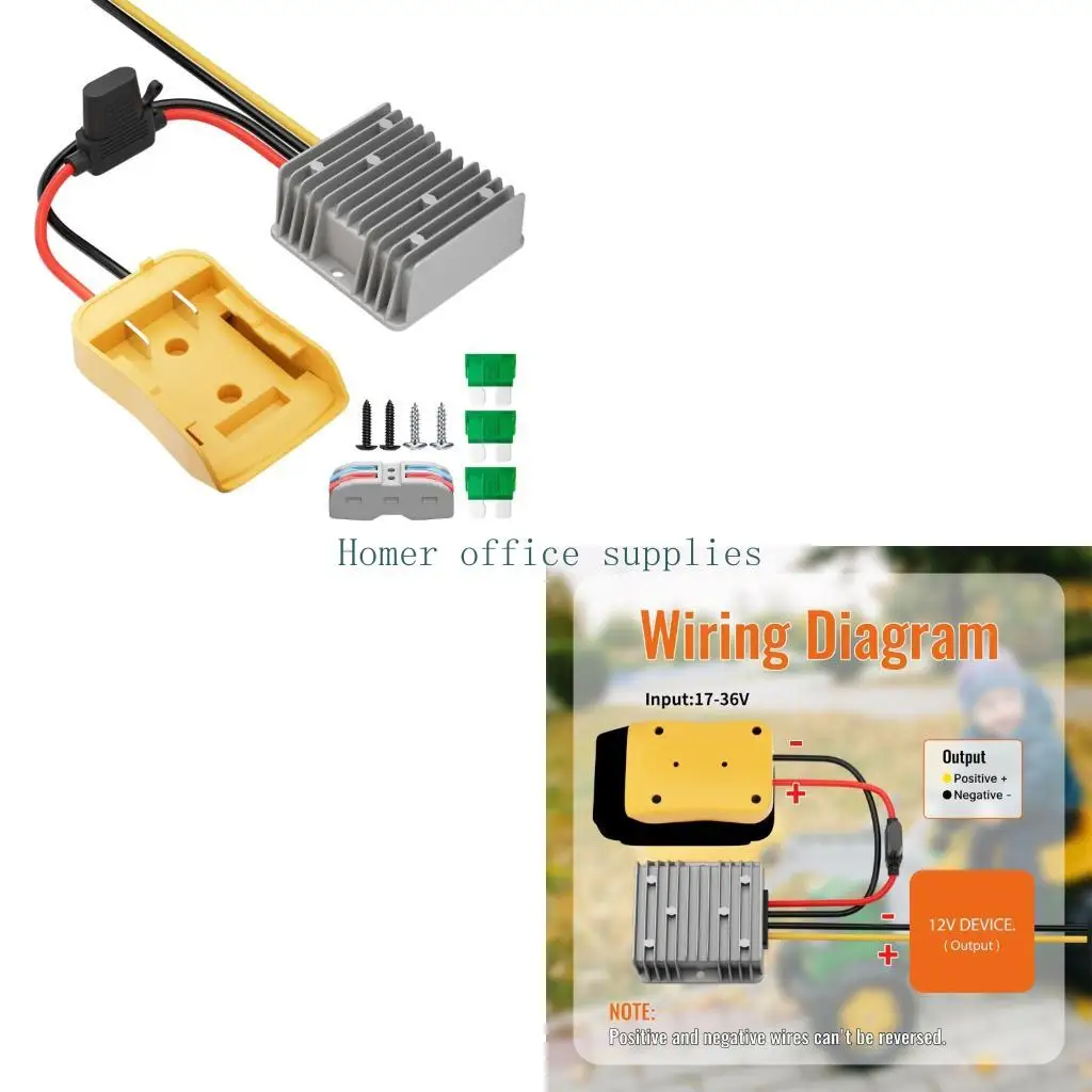 K43B Battery Converters Adapter for Workshop 12V Power Builds , Wire Output Module