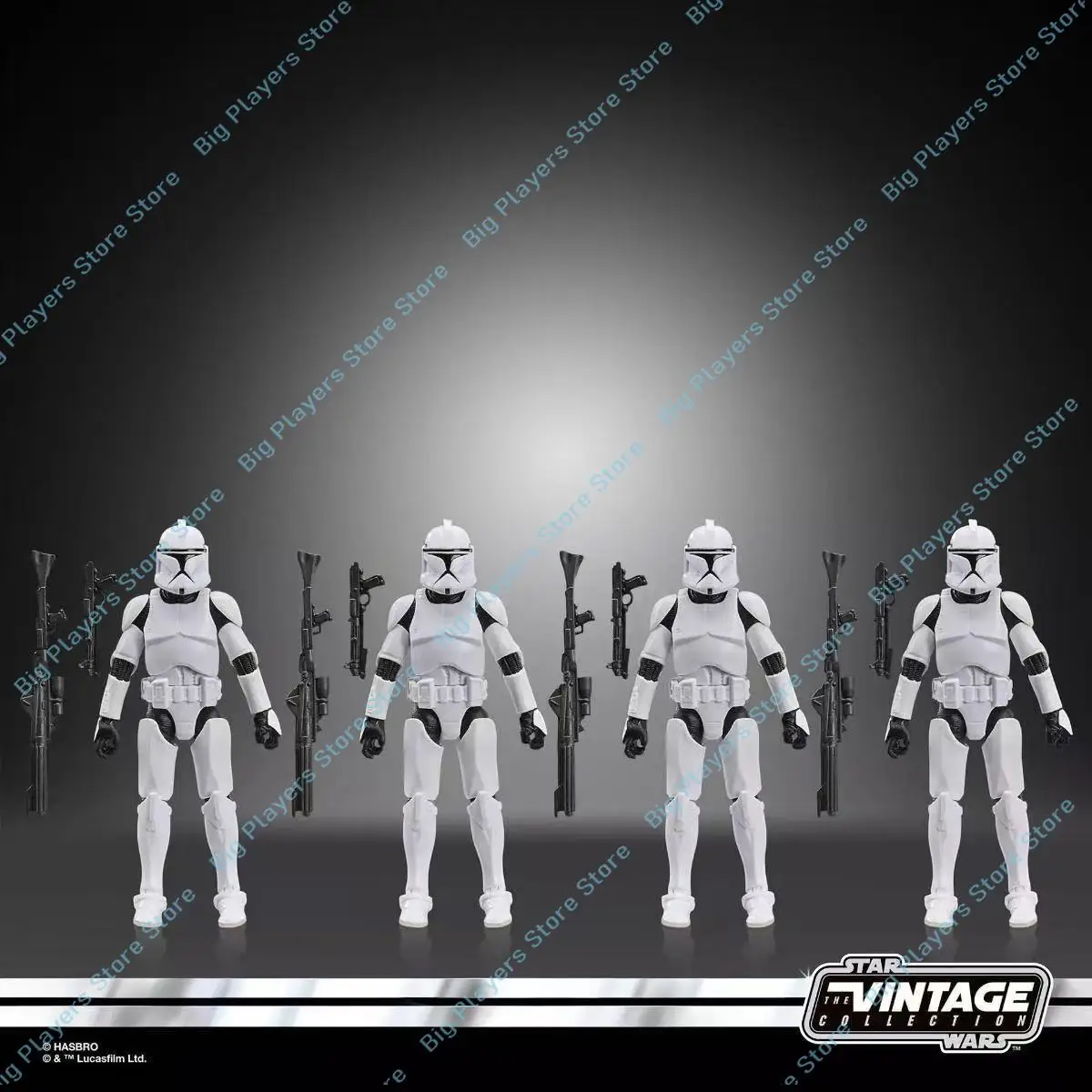 Hasbro Star Wars TVC 3.75‑inch Phase 1 Clone Trooper 4‑Pack Action Figure Set