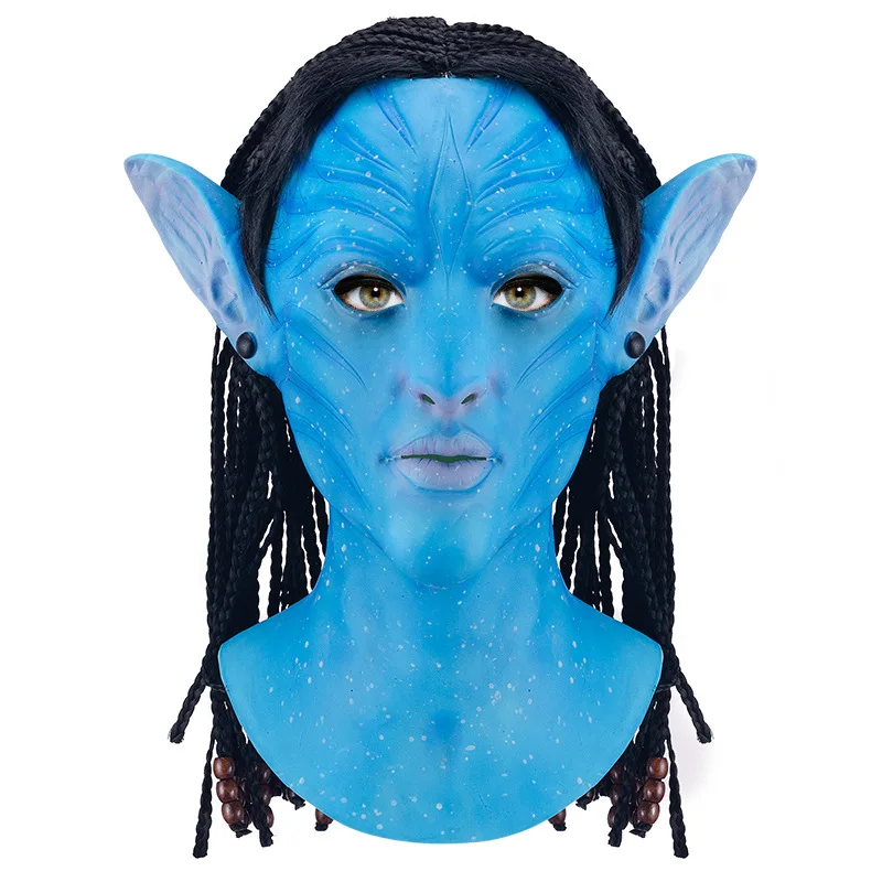 

Halloween mask latex hood luminous same avatar hood cosplay bar dance COS