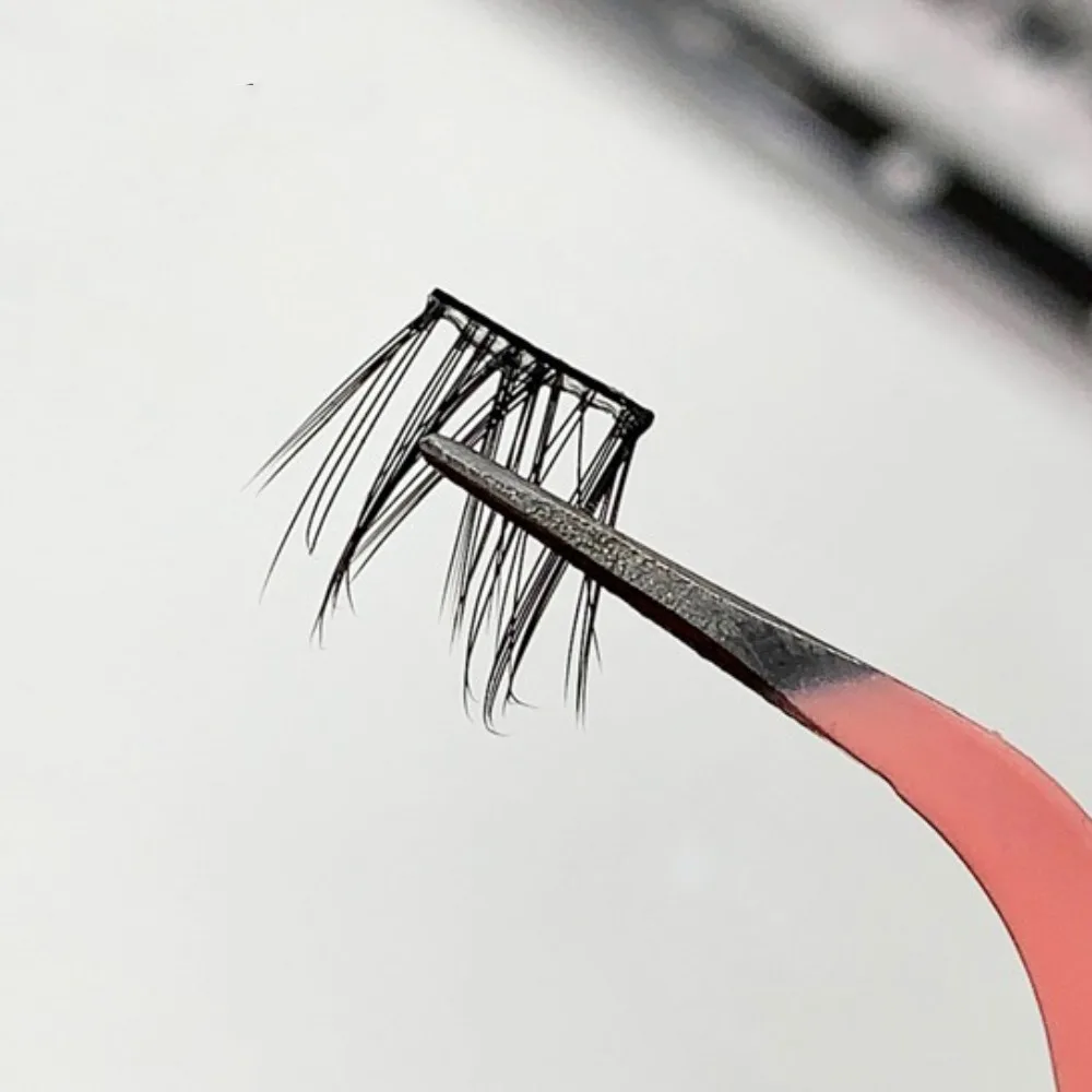 Doce diy auto-adesivo lash clusters finos reutilizáveis adesivo cílios postiços individuais mangá cola livre cílios postiços meninas