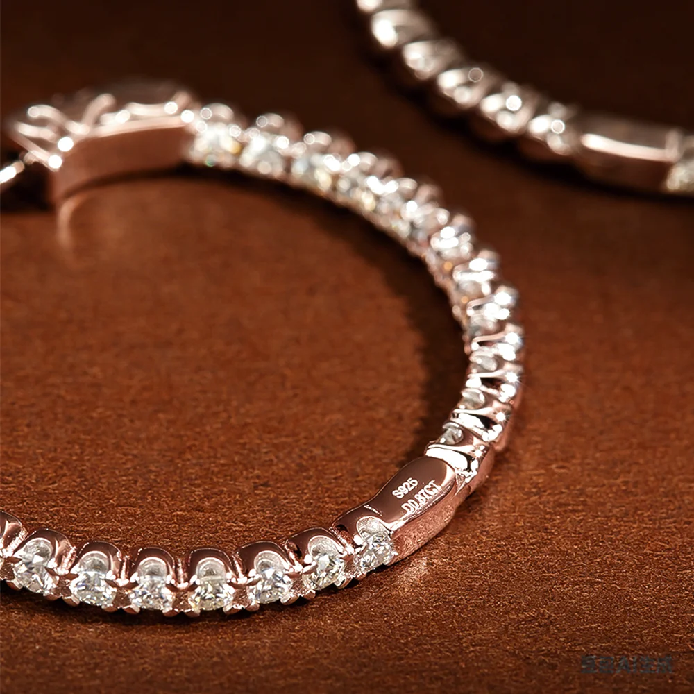 OEVAS 1.8MM Full Moissanite Hoop Earrings For Women 100% S925 Silver Plated 18K Gold D VVS Lab Diamond Earrings Jewelry Gift view 3