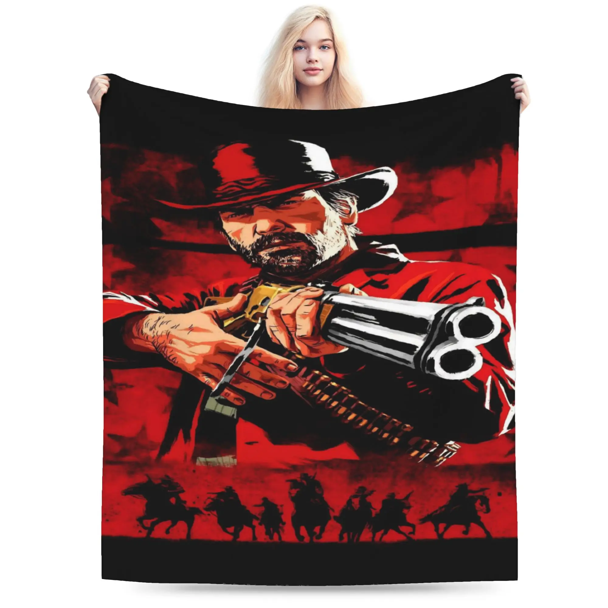 Arthurs Morgans Blanket Lightweight Thin Coral Fleece Plush Novelty Gift  Throw Blanket Plush Thin Quilt