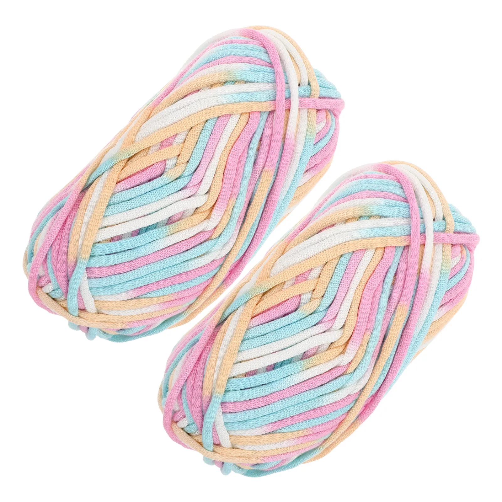 

2Pcs Core-Spun Cotton Knitting Yarn Soft Thick Bright Colors for Crochet DIY Sweaters Scarves Comfort Handmade Wool Yarn