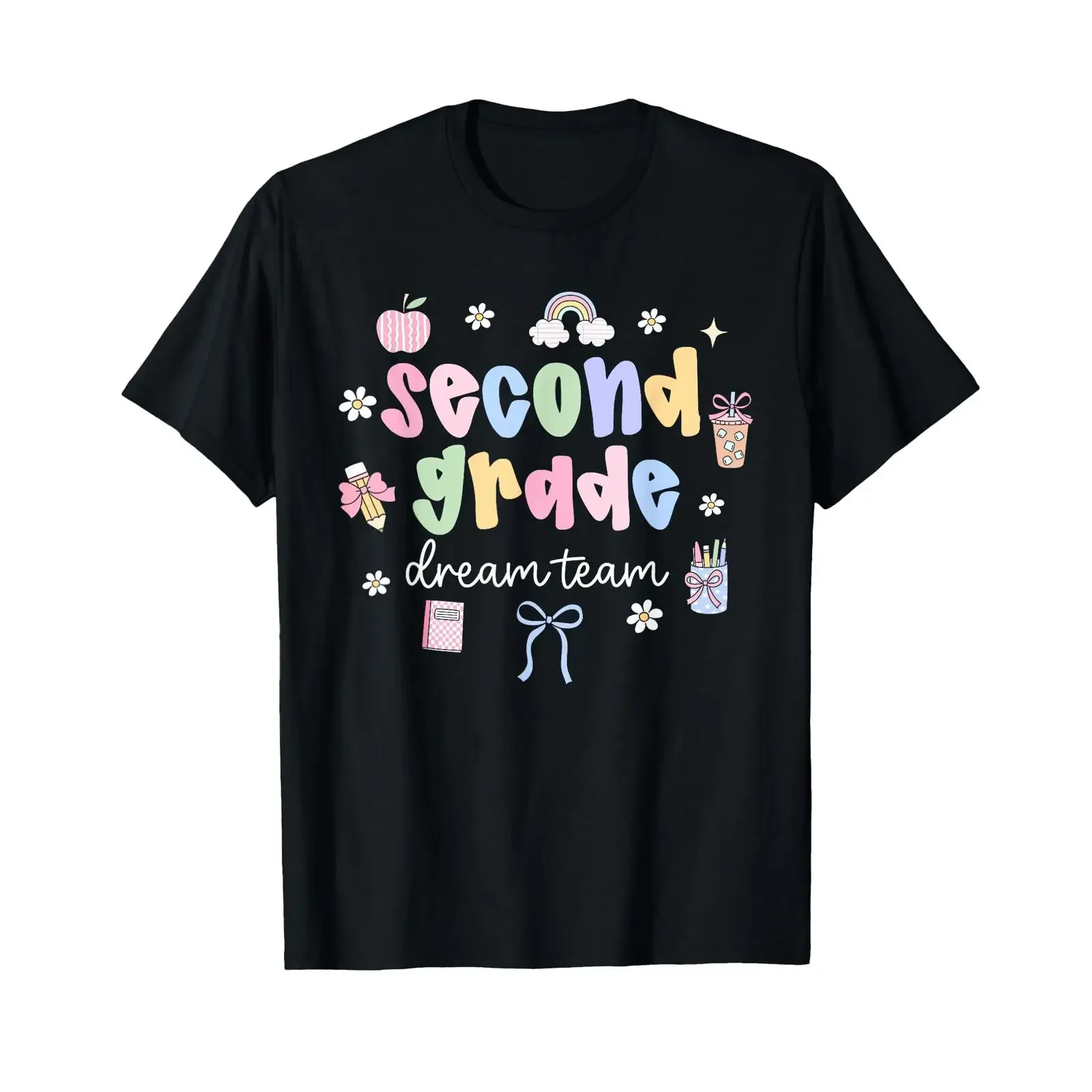 Second Grade Dream Team Back To School 2nd Teacher T Shirt vintage Washed Slightly Stretched Versatile fashion Casual Soft