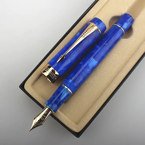 Imagen 2 del producto Nueva pluma estilográfica de resina Jinhao 100 Centennial de 4 colores, punta EF/F/M, Clip dorado fino, bolígrafo de regalo para oficina de negocios para bolígrafo de tinta para graduado