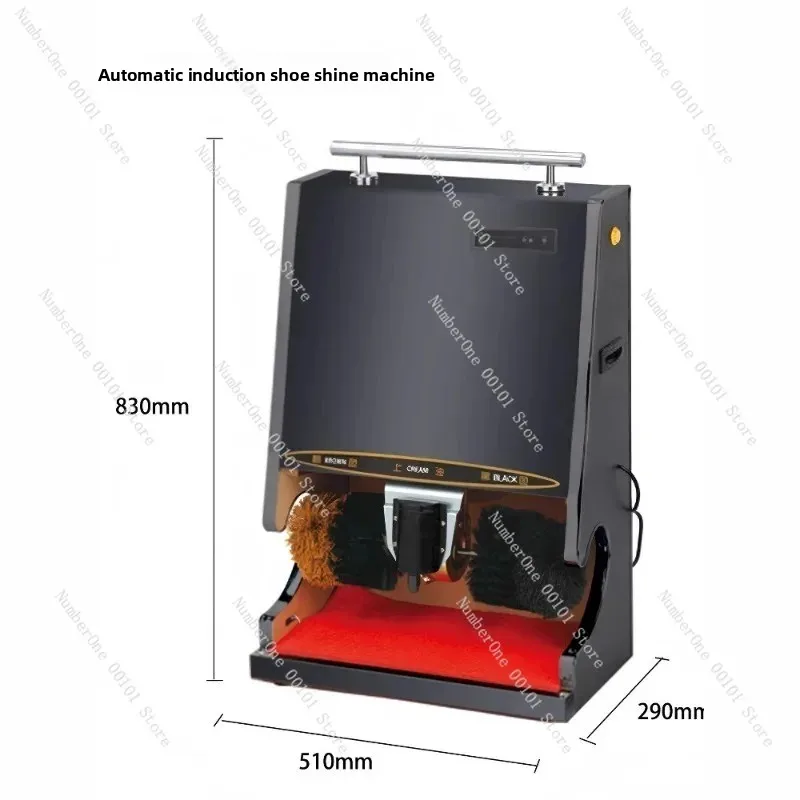 Automatic Induction Shoe Polisher for Hotel Lobby, Electric Shoe Brush Cleaner Machine, Household Shoe Shining Device