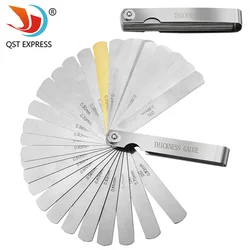 New 32 Blades Feeler Gauge Metric Gap Filler 0.04-0.88 mm Thickness Gage For Measurement Tool,0015-.035 Copper Sheet