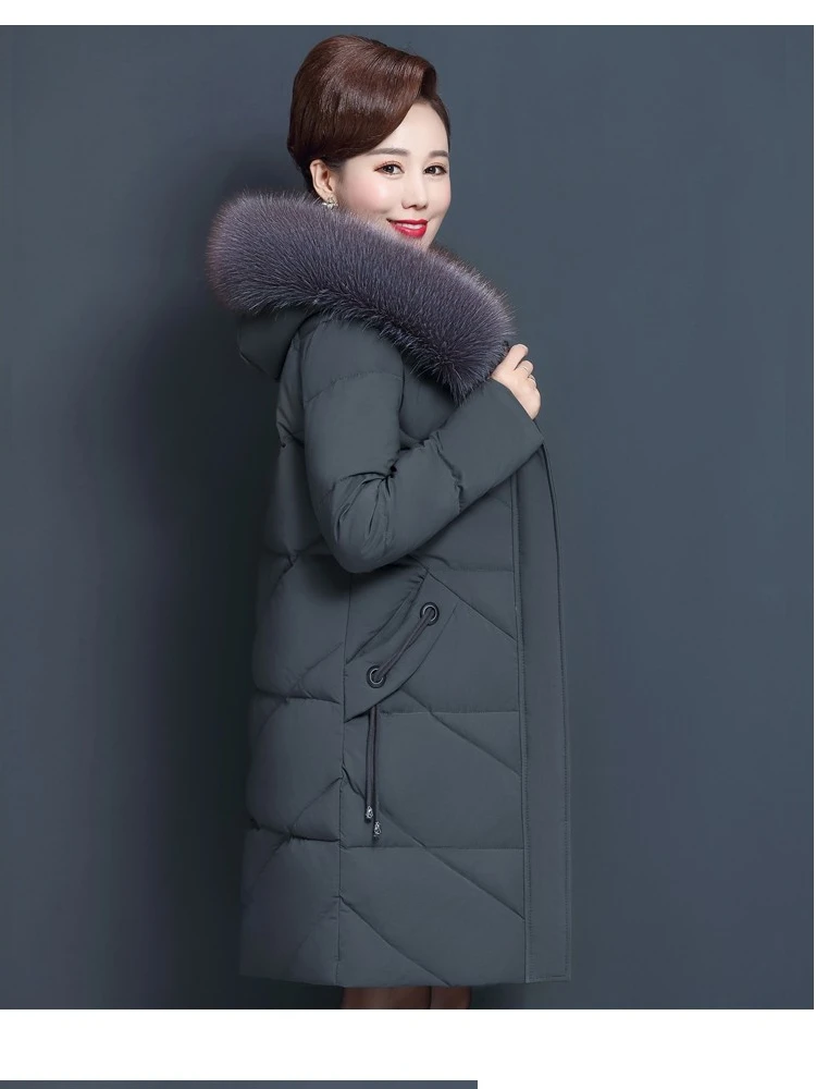 

Утепленное пальто средней длины из хлопка для женщин, зимнее пальто с хлопковым наполнителем для женщин среднего возраста и старшего возраста