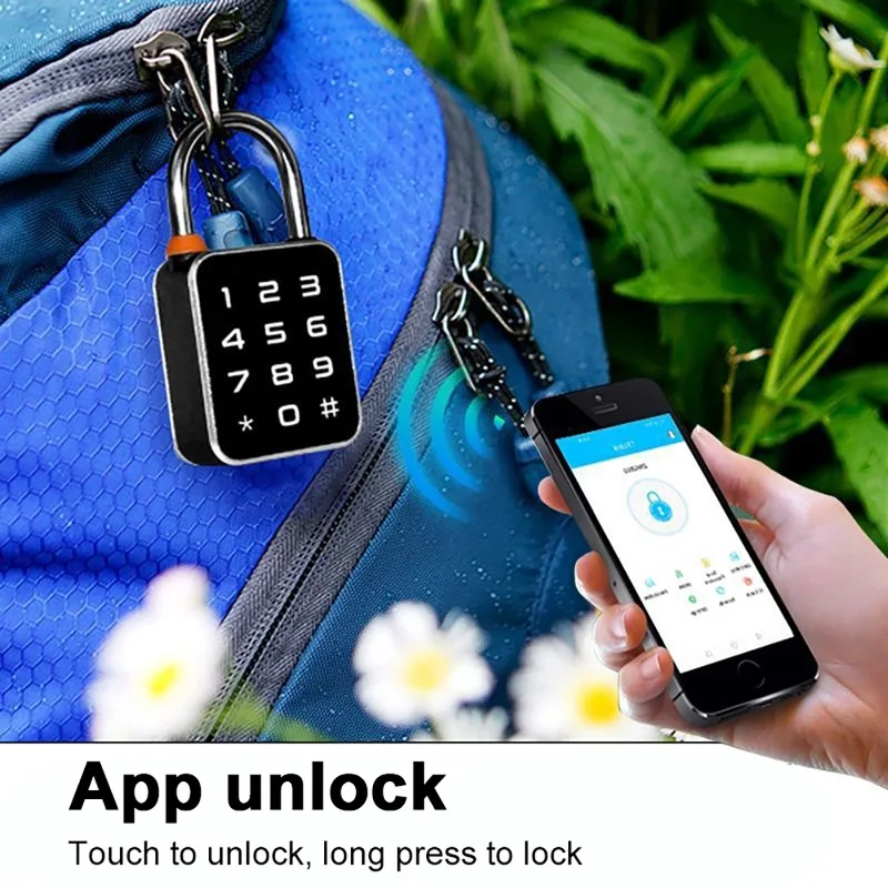 Mini lucchetto intelligente 3 in 1 con ricarica USB Tuya APP lucchetto portatile con combinazione password per impronte digitali per armadi, porte, biciclette