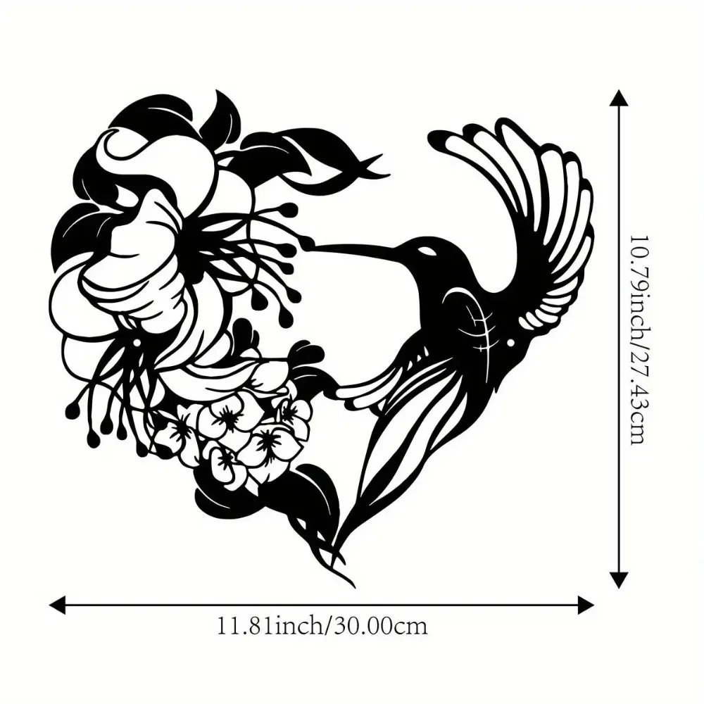 Metal Wall Art Garden Hook, Bohemian Iron Bird Sculpture for Living Room Terrace Balcony Decor