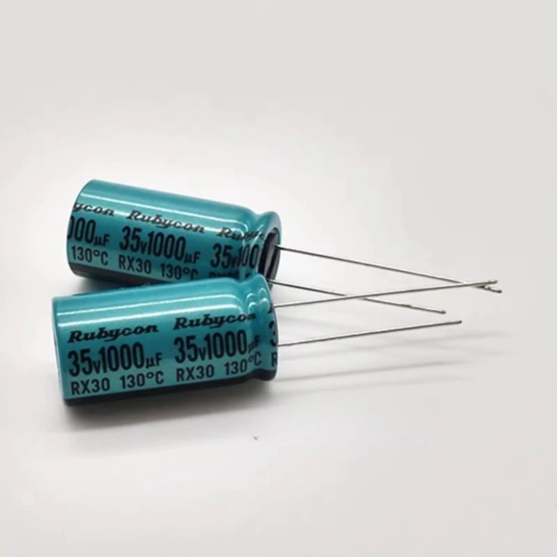 5 قطعة/20 قطعة Rubycon 35V1000uF RX30 سلسلة 12.5x25 مللي متر مقاومة درجات الحرارة العالية 1000 فائق التوهج/35 فولت 130 درجة مُكثَّف كهربائيًا