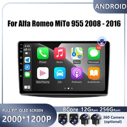 9“ For Alfa Romeo MiTo 955 2008 - 2016 Car 4G Android 16 Radio Stereo Multimedia Video GPS Navigation Player QLED screen BT 5.0